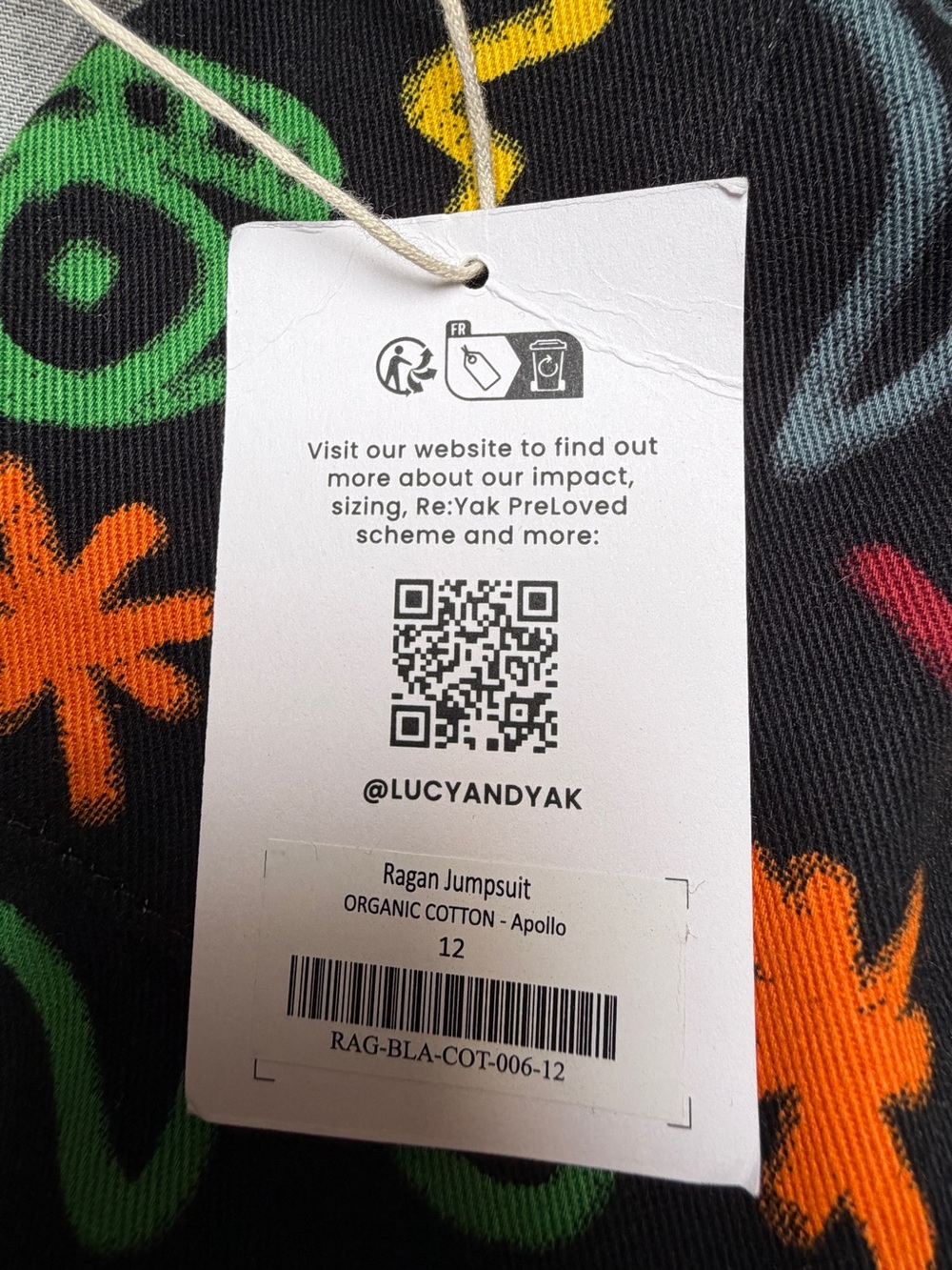 NWT - Lucy & Yak Ragan Organic Cotton Jumpsuit in Apollo Print - UK 12 / US 8 - Picture 14 of 15